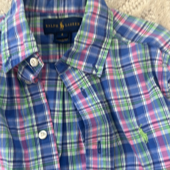 Ralph Lauren boys plaid button down -4T - Picture 2 of 3